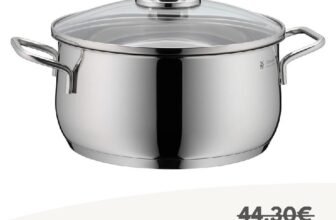 🚫 [CADUCADO]💥 ¡OLLÓN A PRECIO DE RISA! Olla Baja WMF de 4,5L con Tapa de Cristal por MUCHO MENOS 🍲